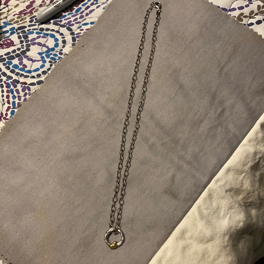 Cable Chain With Two Tone Charm
